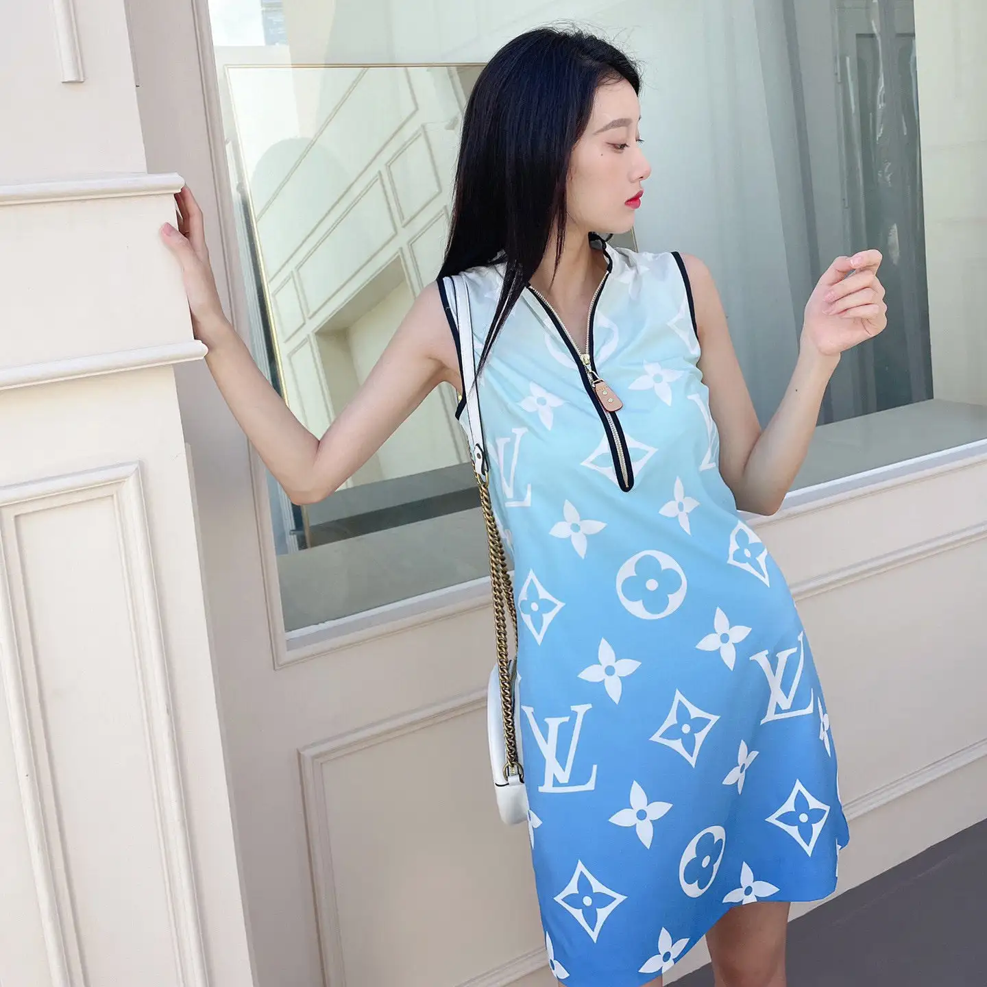 Light Blue Fashion Summer Women's Dress