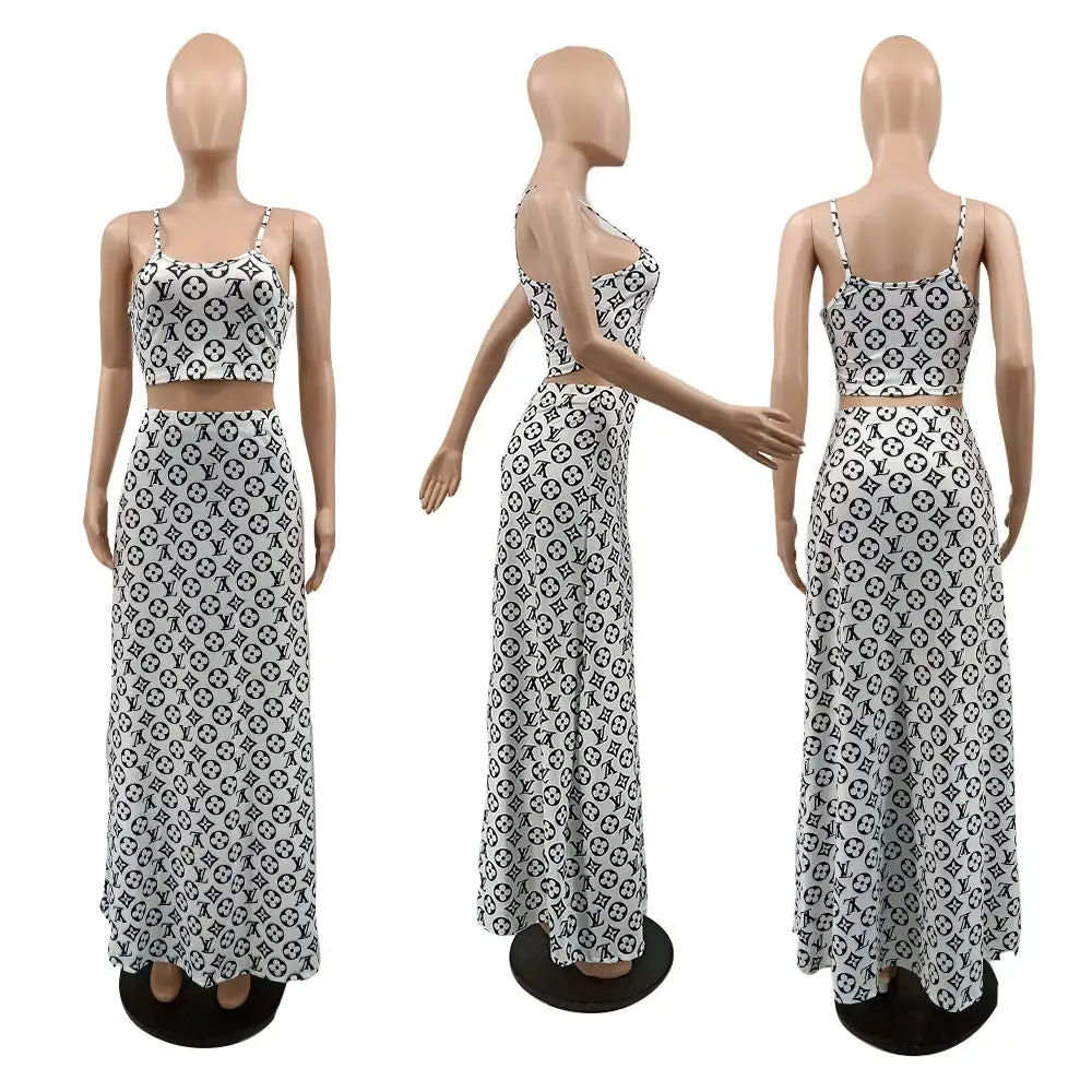 Fashion casual Slip dress suit