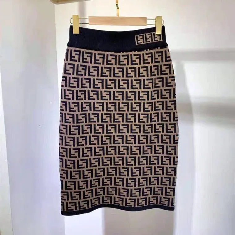 Fashion High Waist Knitted Hip Wrap Skirt