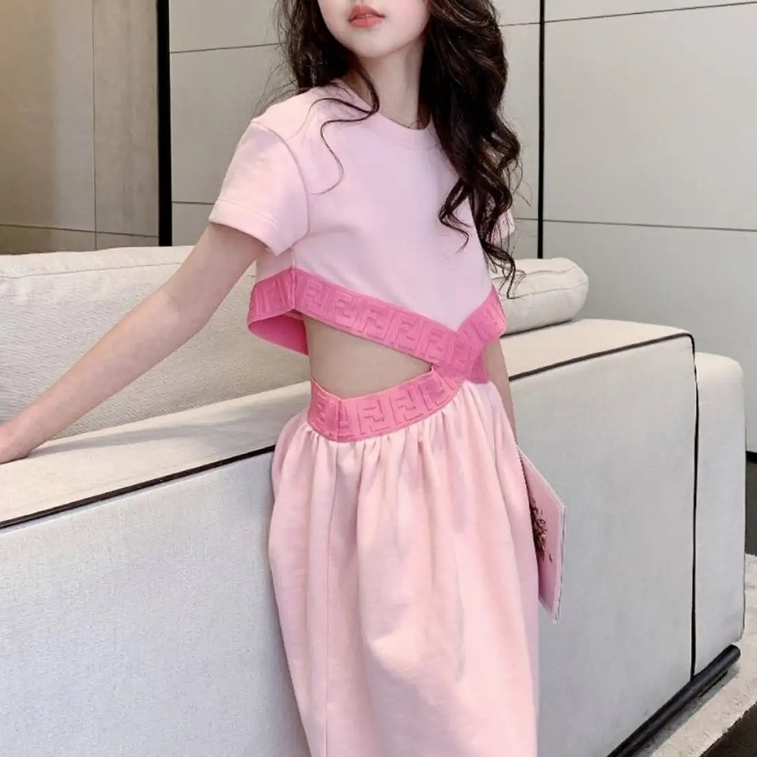 Fashion hollow out waist dress