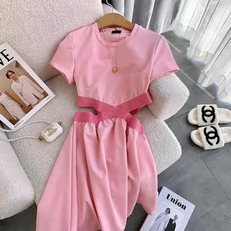 Fashion hollow out waist dress