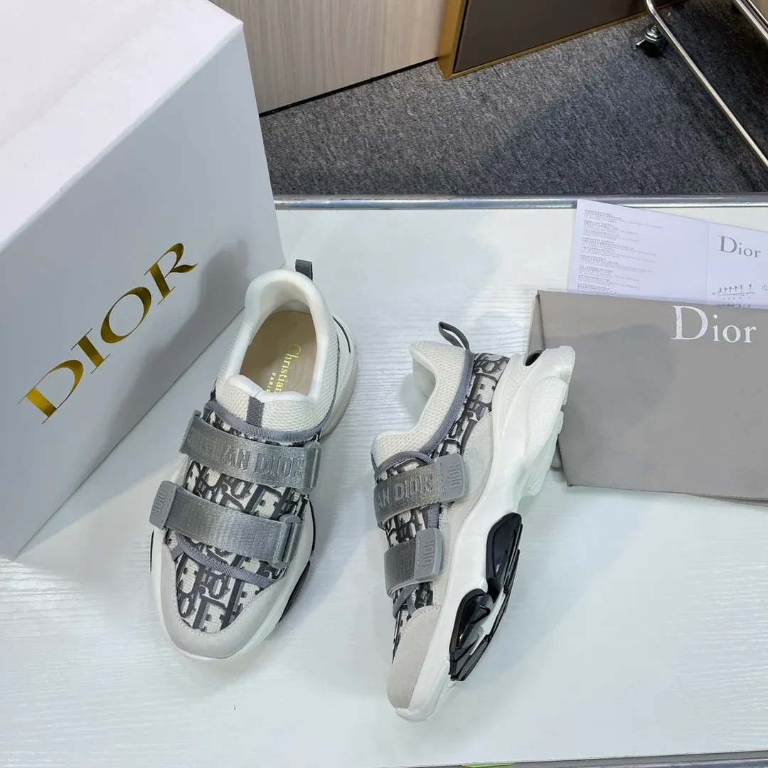 Luxury old flower silver-grey women's sports shoes