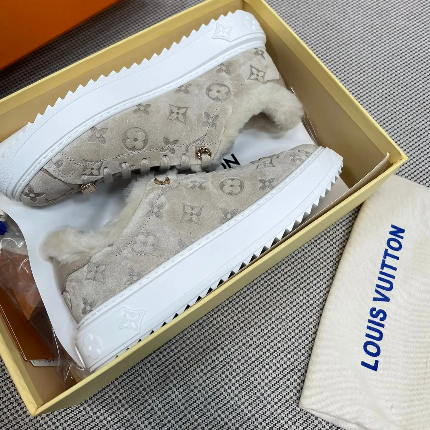 Classic Printed Fleece Sneakers