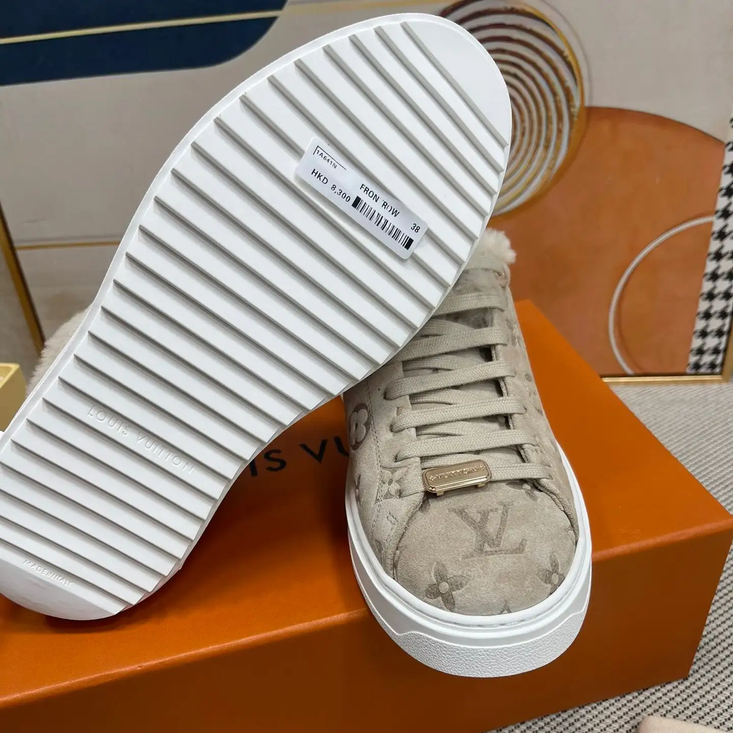 Classic Printed Fleece Sneakers