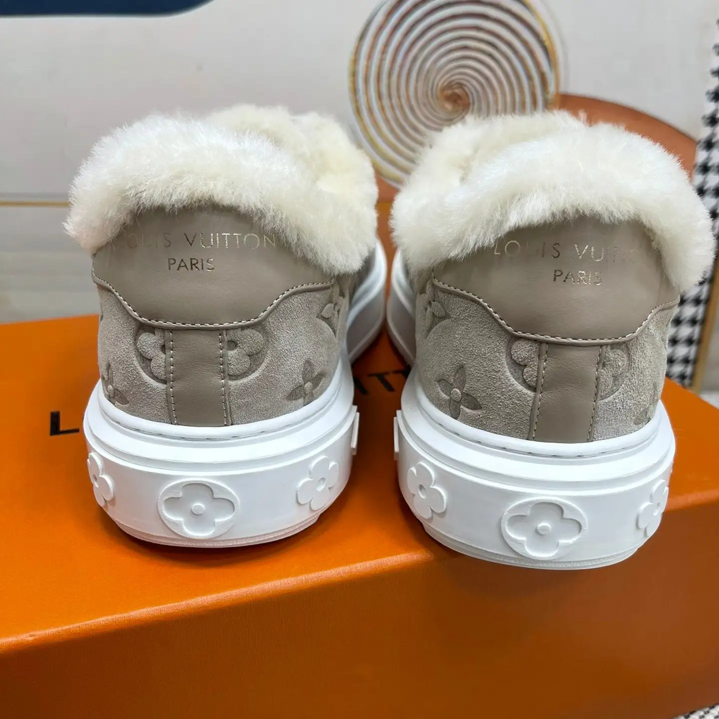 Classic Printed Fleece Sneakers