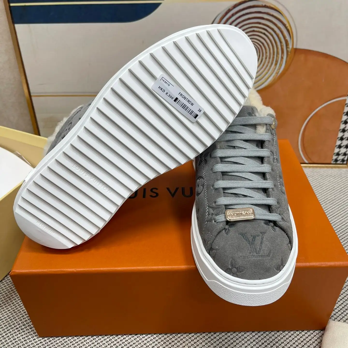 Classic Printed Fleece Sneakers