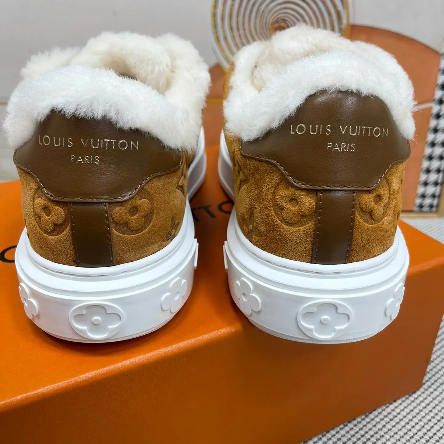 Classic Printed Fleece Sneakers