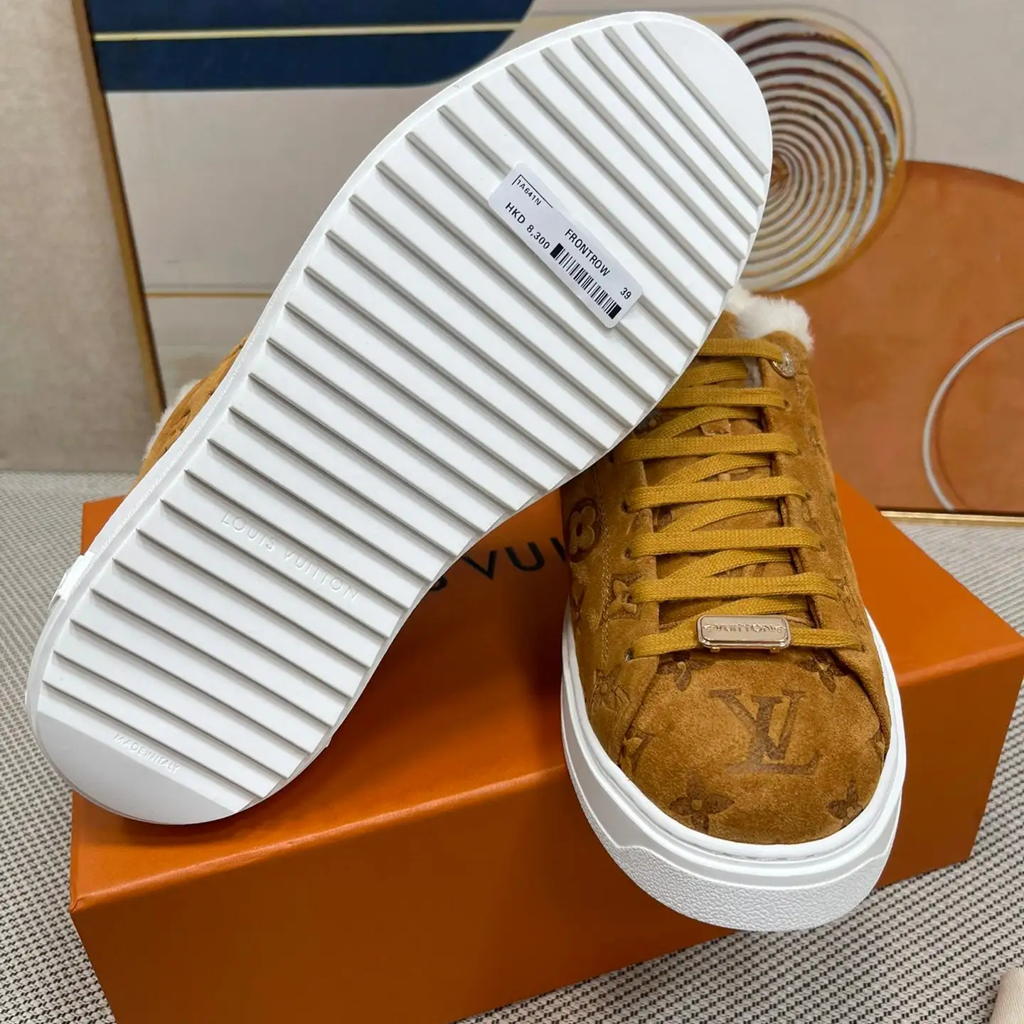 Classic Printed Fleece Sneakers