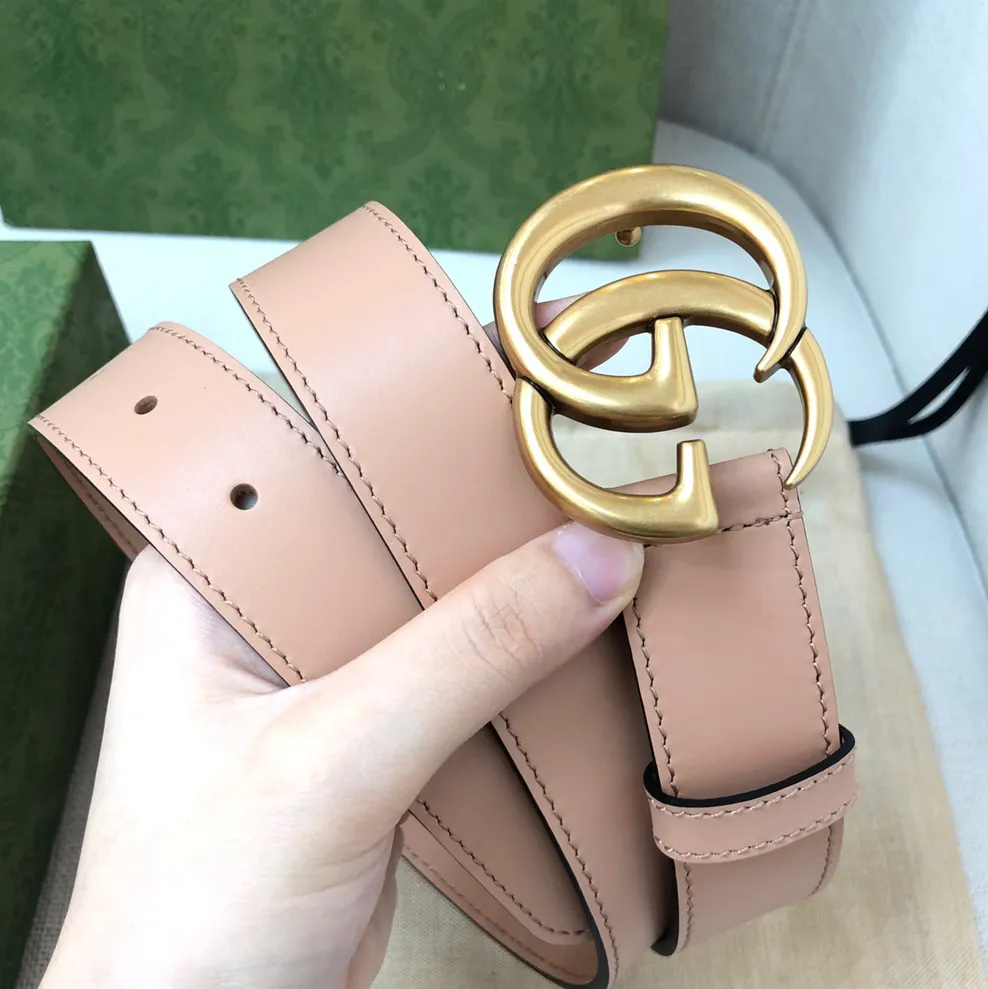 Classic  Ancient Gold Buckle Simple Belt