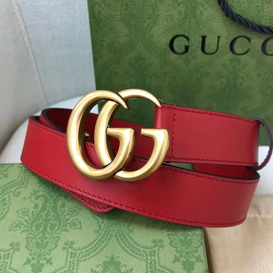 Classic  Ancient Gold Buckle Simple Belt