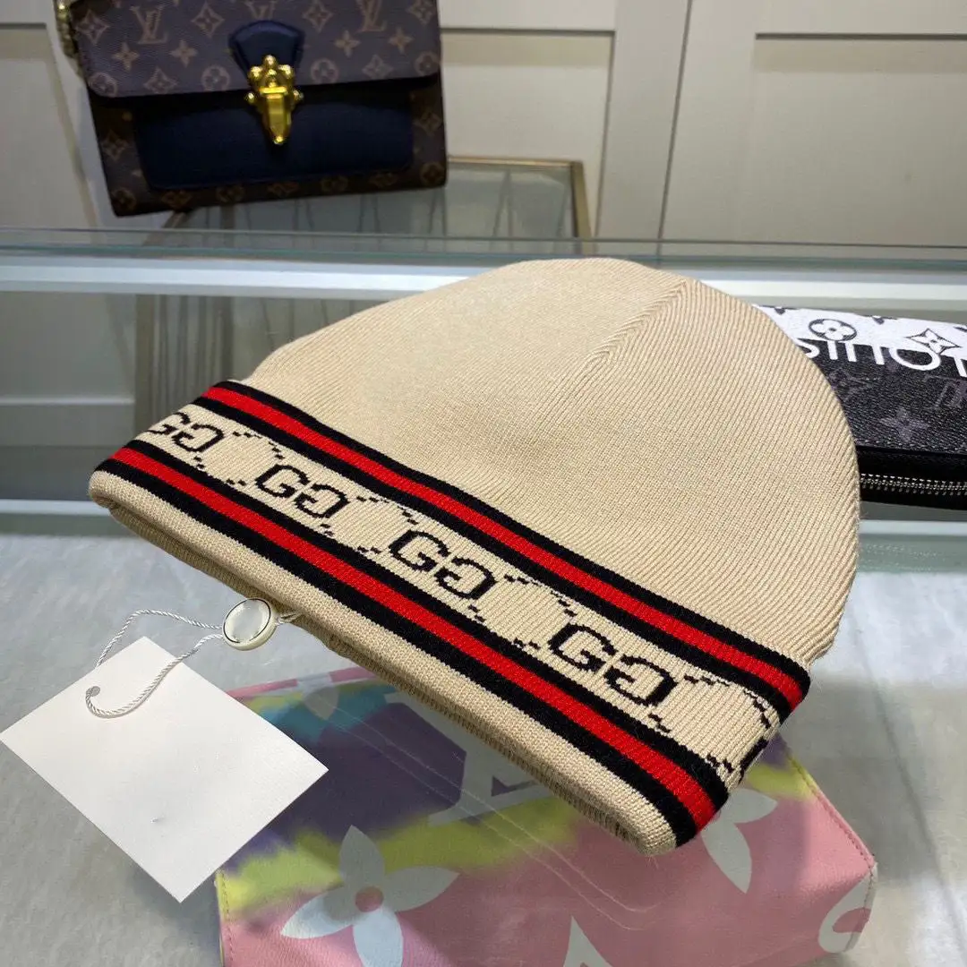 Letter curling wool cap men's autumn and winter foreign -cooled cap warm elastic knitted cap