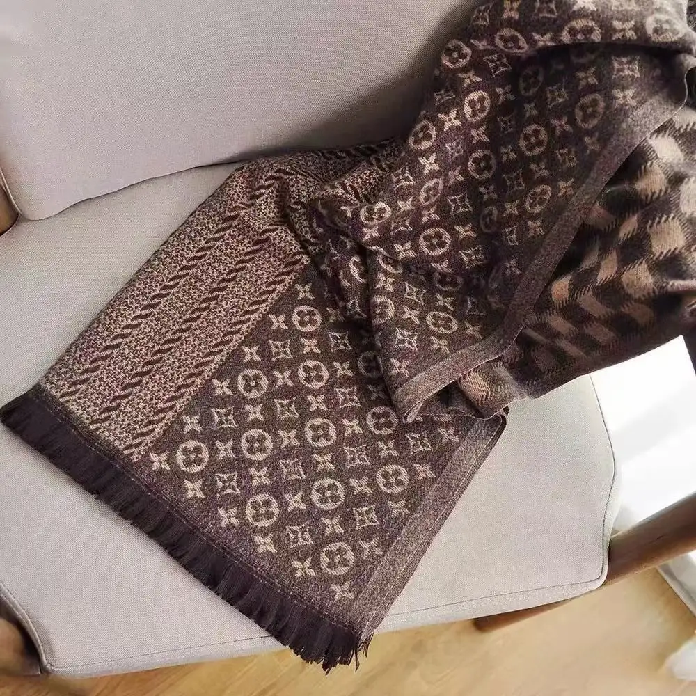 Fashion double-sided cashmere scarf thickened warm shawl