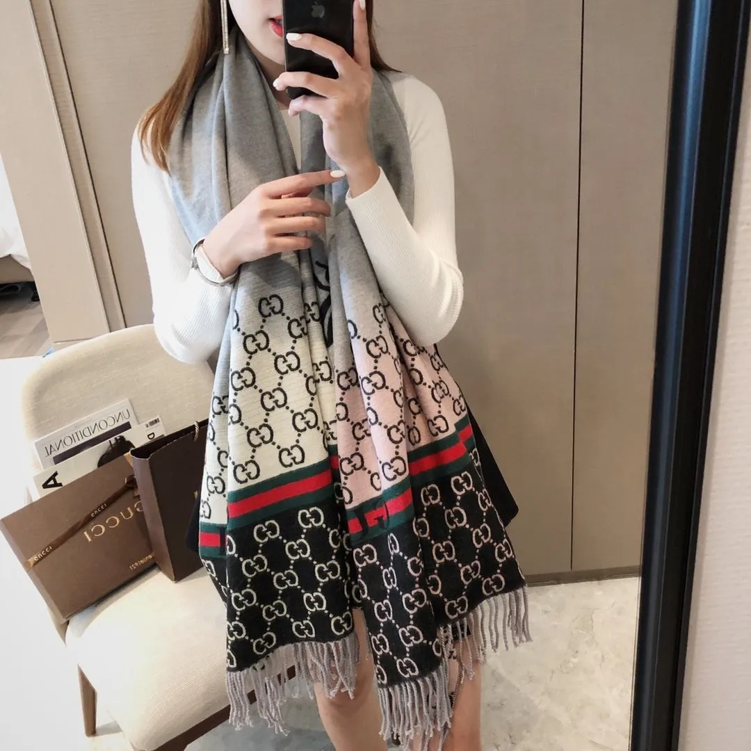 New double-sided two-color scarf shawl