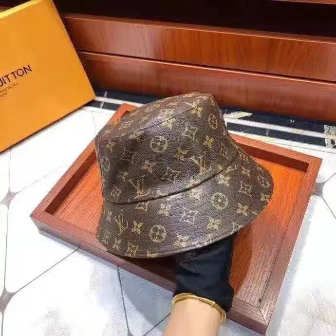 New leather classic fisherman hat British retro Korean fashion all-match basin hat