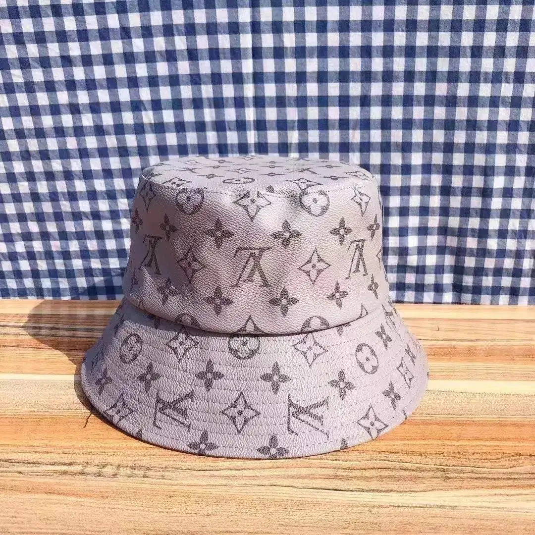 New leather classic fisherman hat British retro Korean fashion all-match basin hat