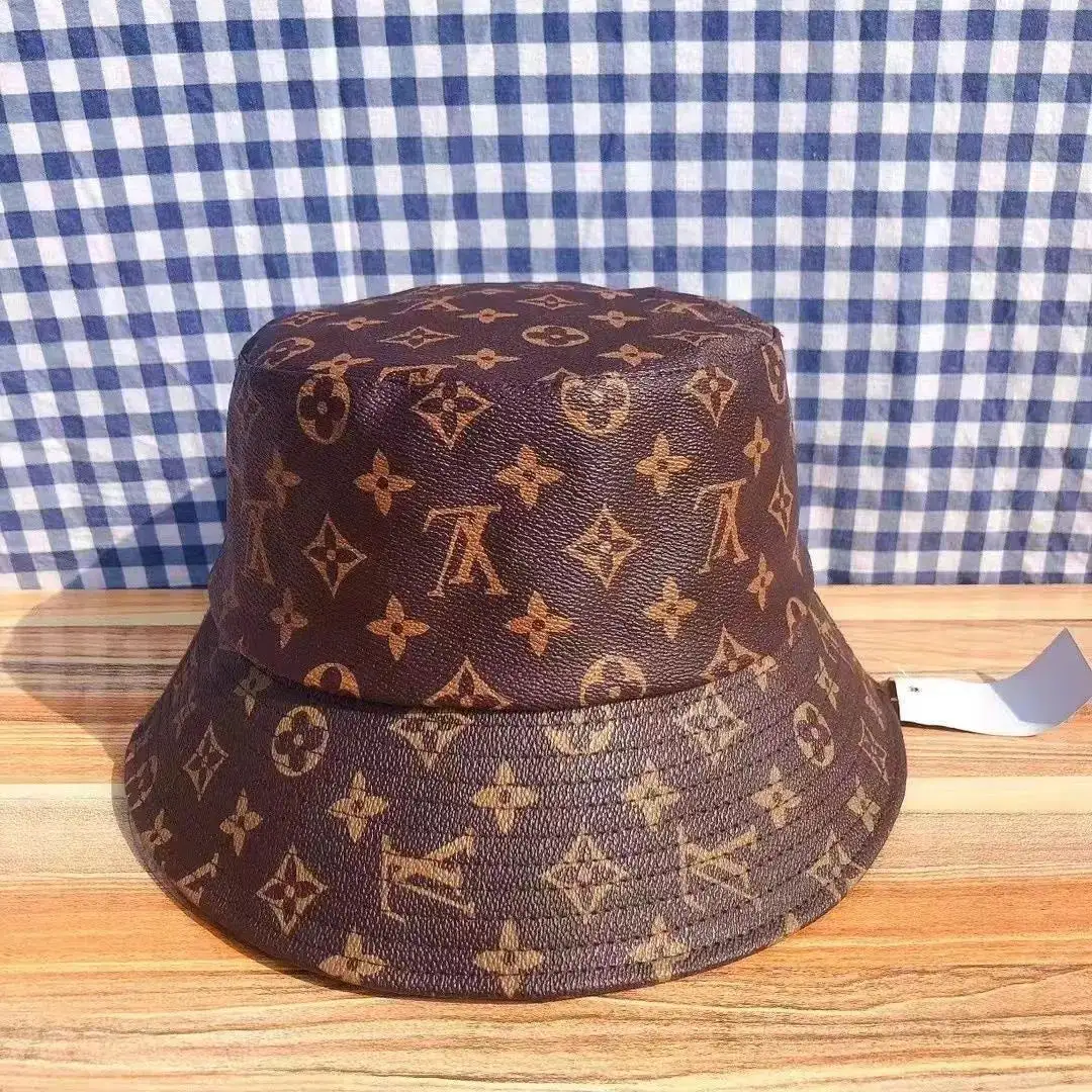 New leather classic fisherman hat British retro Korean fashion all-match basin hat