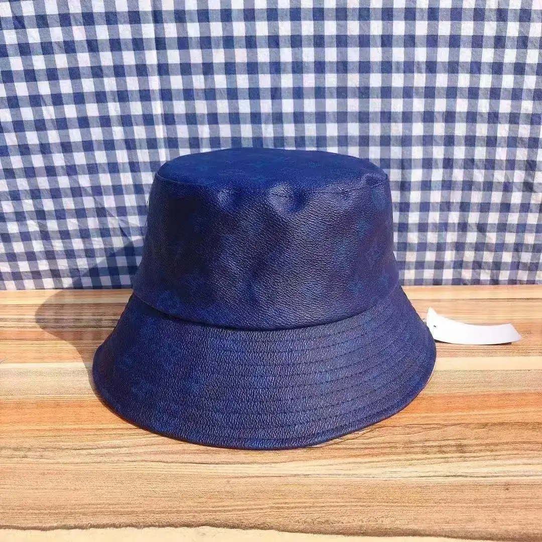 New leather classic fisherman hat British retro Korean fashion all-match basin hat