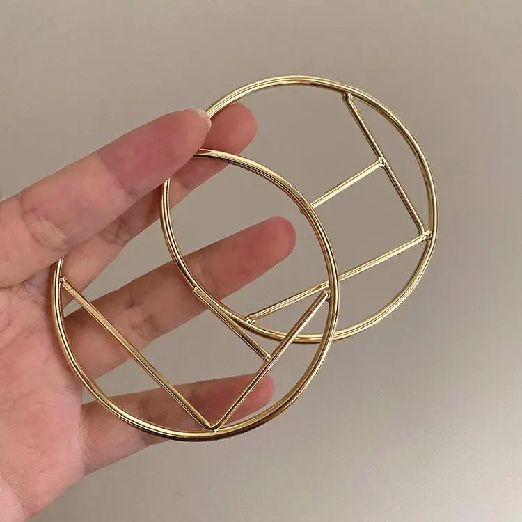 Personality Big Circle Letter Earrings