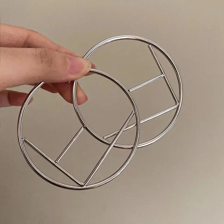 Personality Big Circle Letter Earrings