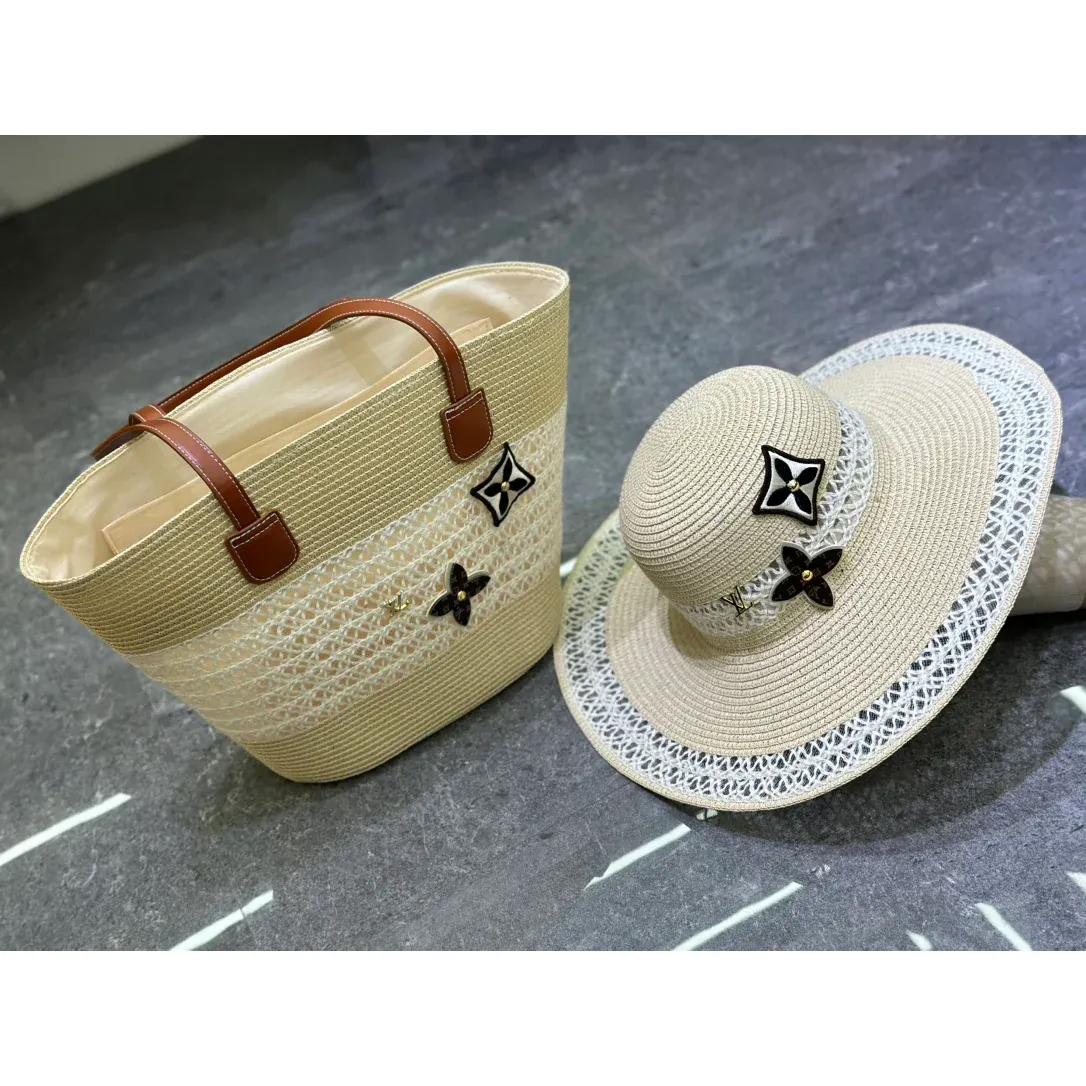 New Fashionable Hundred Beach Hat and Bag Set