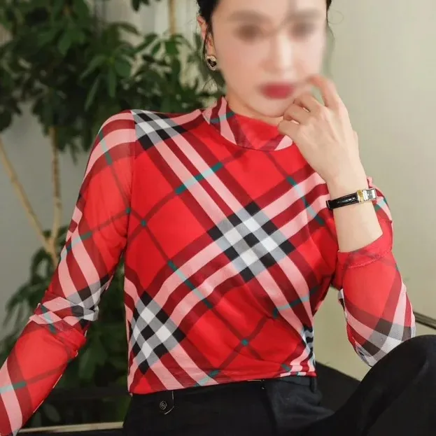 Classic Plaid Crew Neck Bottom Shirt