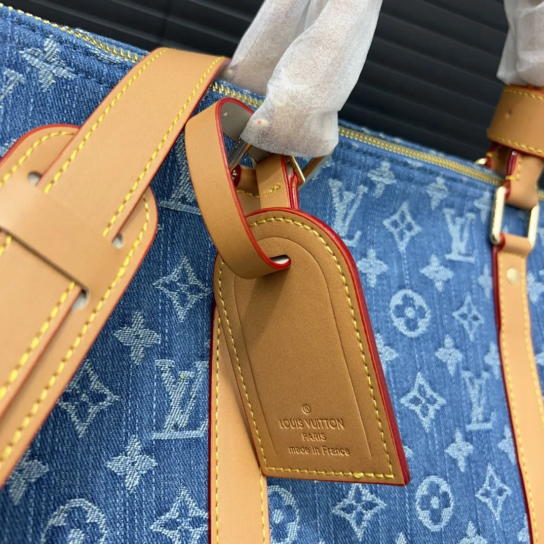 New Denim Co-branded keepall crossbody travel bag