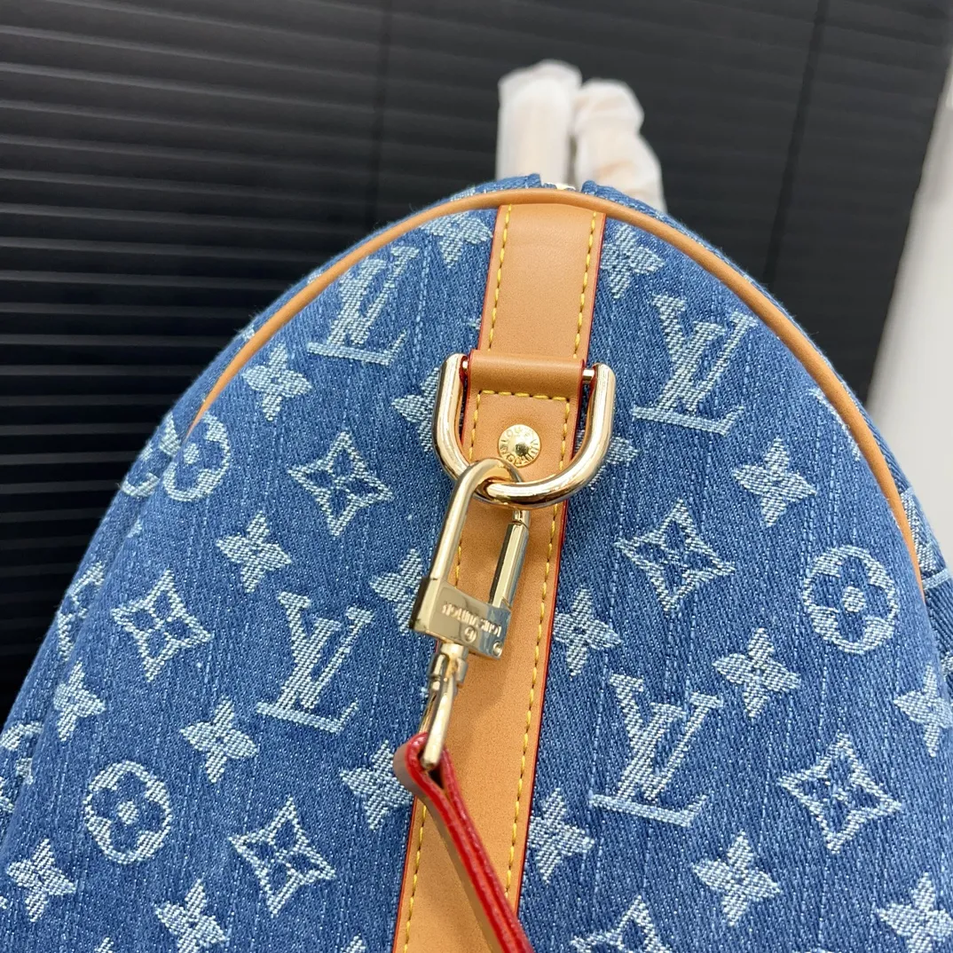 New Denim Co-branded keepall crossbody travel bag