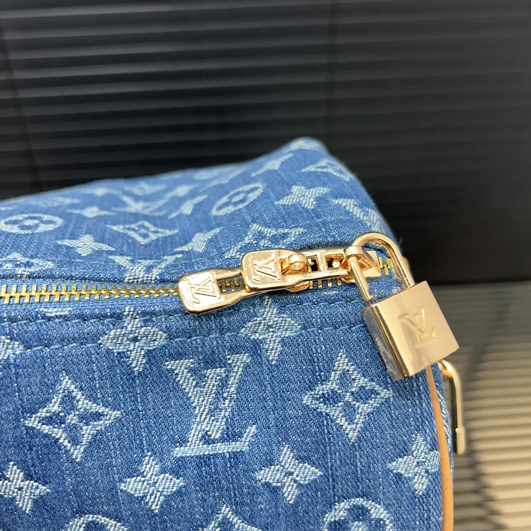 New Denim Co-branded keepall crossbody travel bag