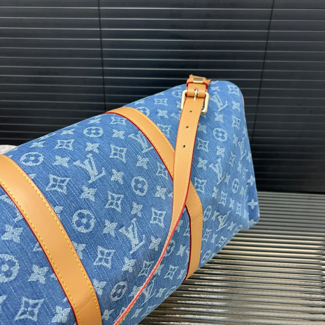 New Denim Co-branded keepall crossbody travel bag