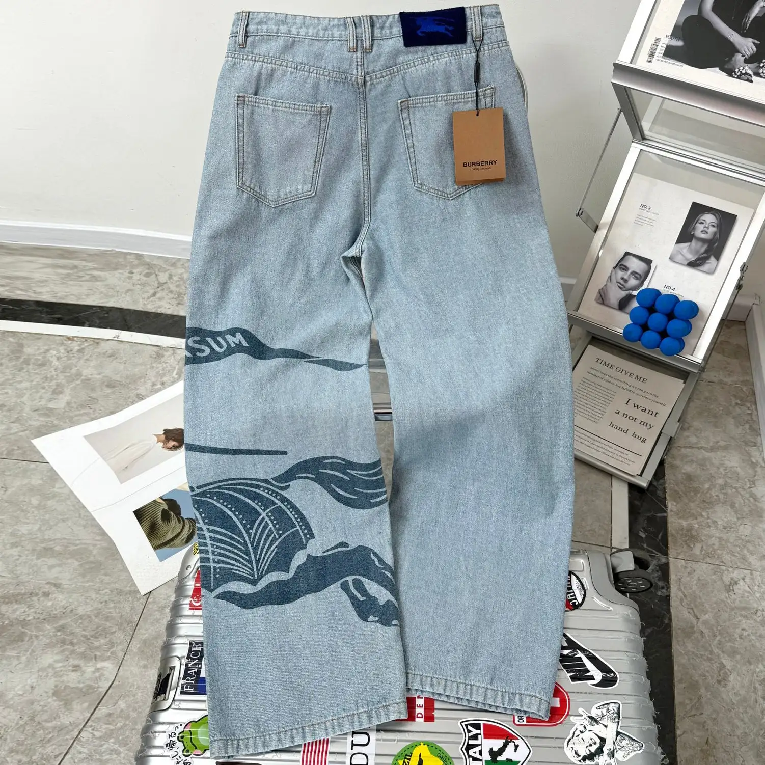 War Horse Rider Printed Jeans Unisex